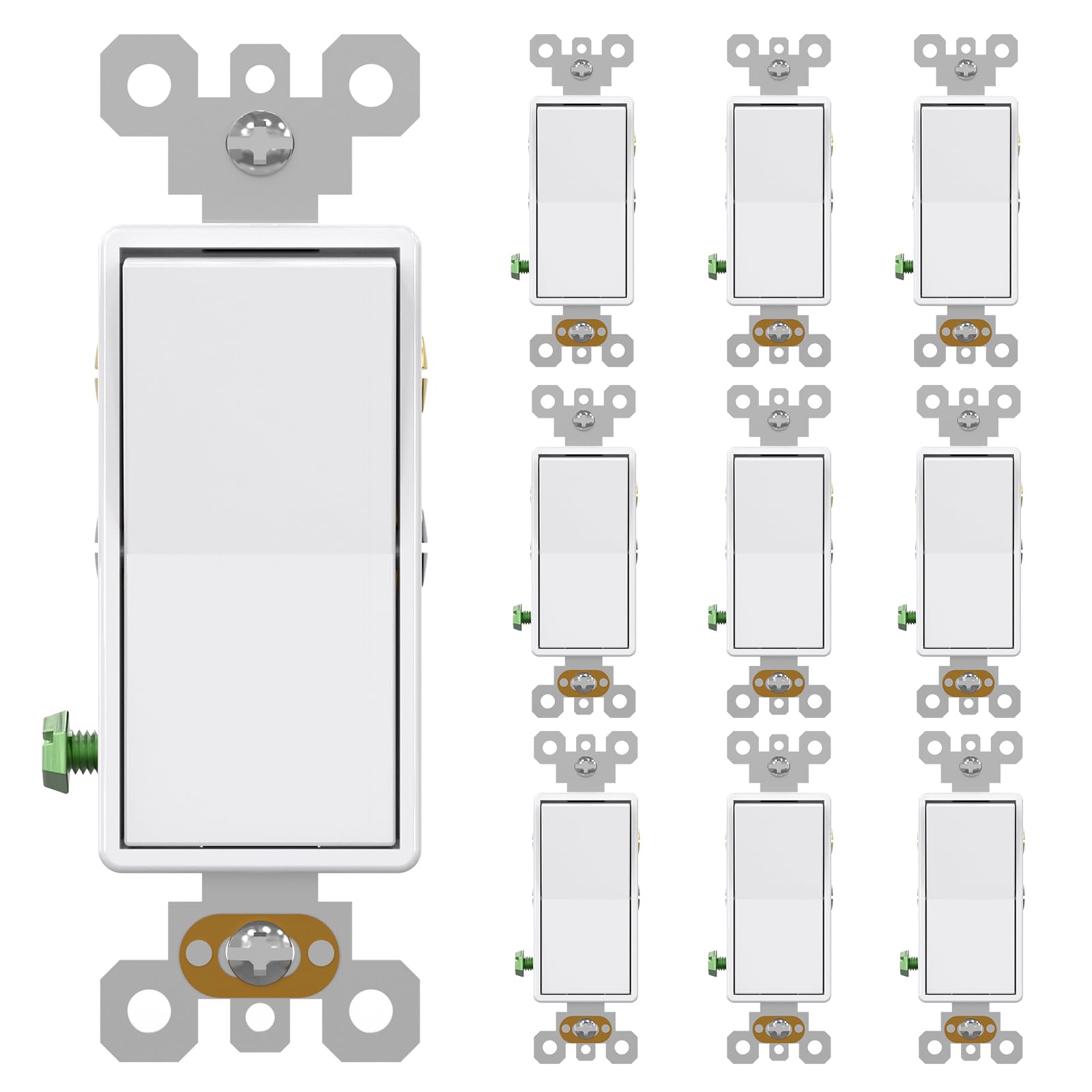 AIDA 4 Way Switch Decorative Light Switch, 15Amp, 120/277 Volt, 4